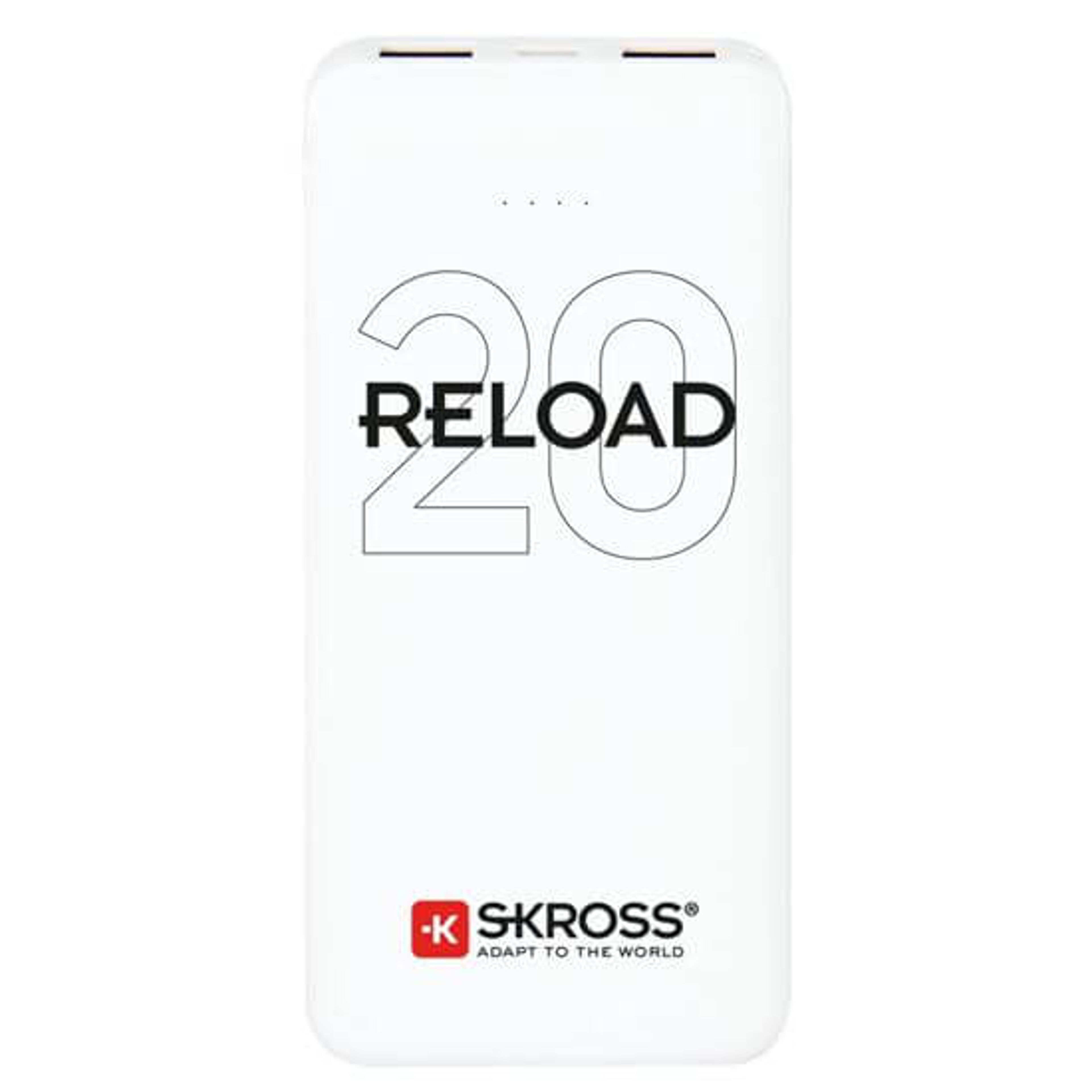 Powerbank SKROSS, Reload 20, 20000mAh, sortie 2x 2A, câble microUSB