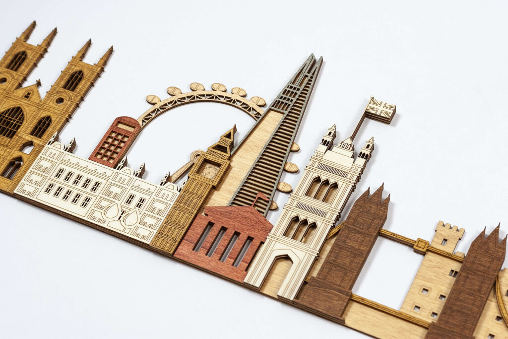 London Landmarks 3D Wooden Panel | 68travel