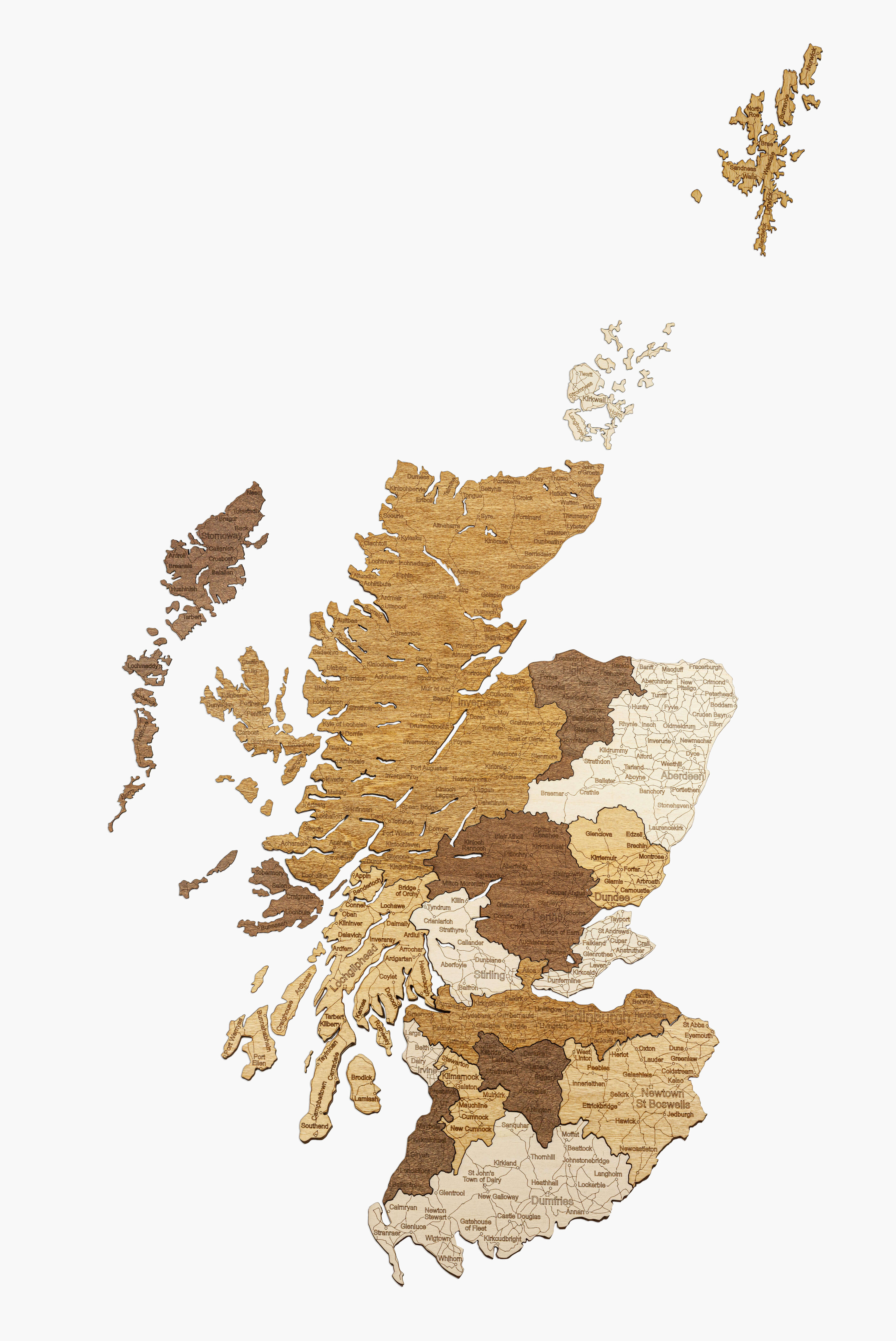 Carte de l'Écosse - Club des Voyages