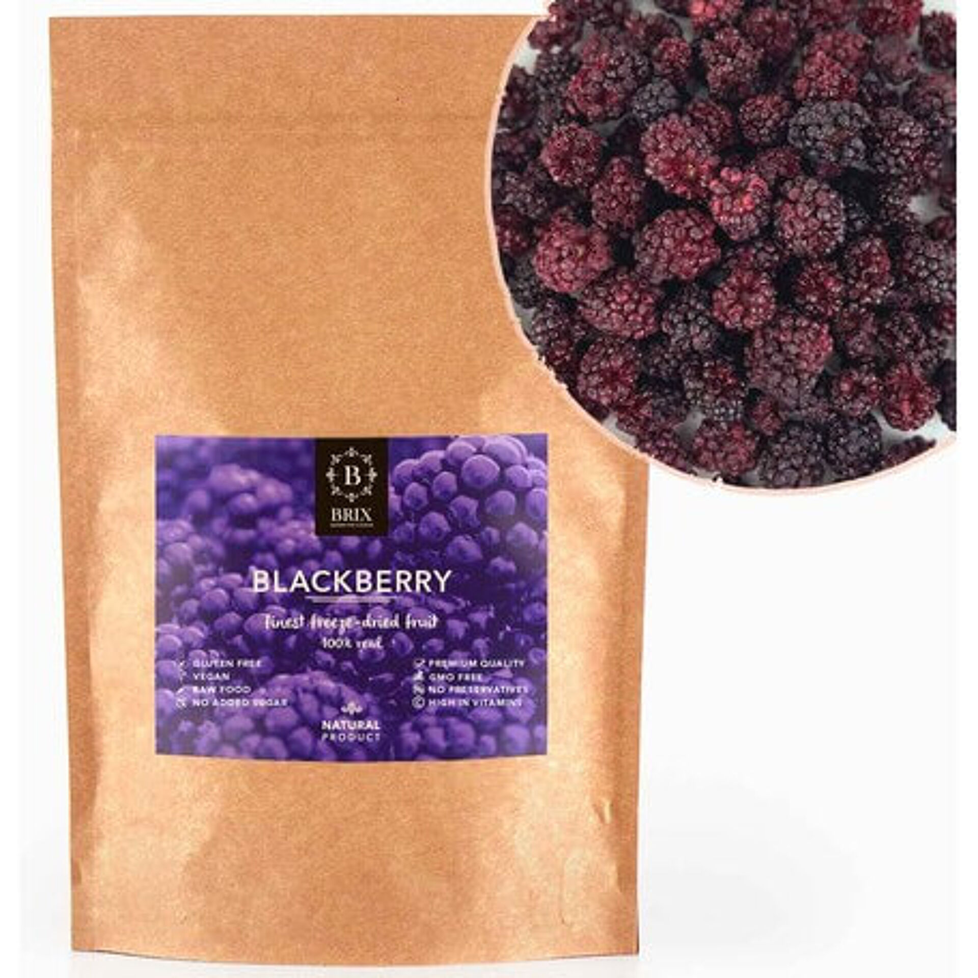 Brix Gefriergetrocknete Brombeeren