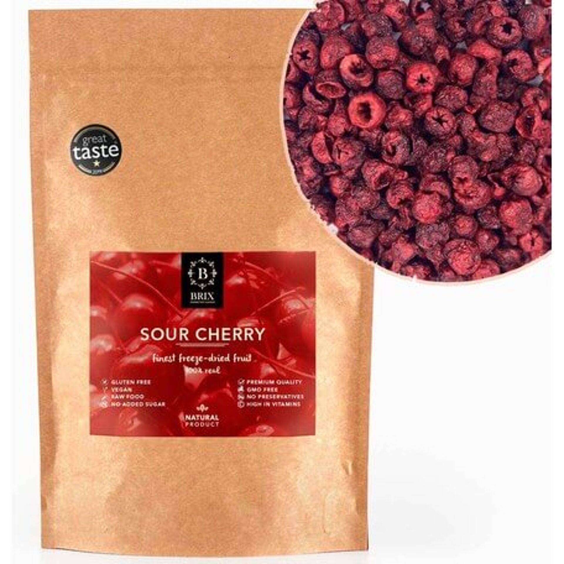 Brix Freeze-dried sour cherry