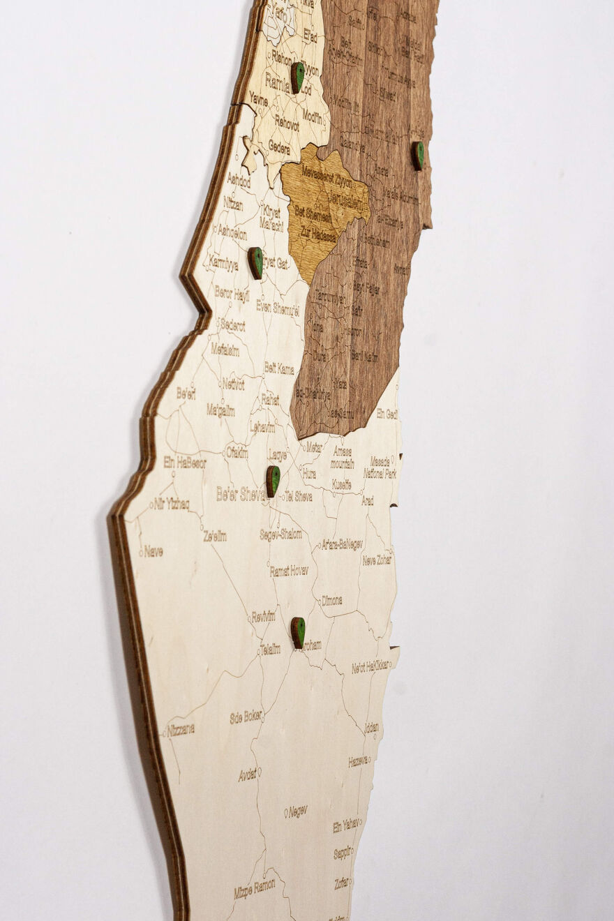 Wooden Map of Israel | 68travel