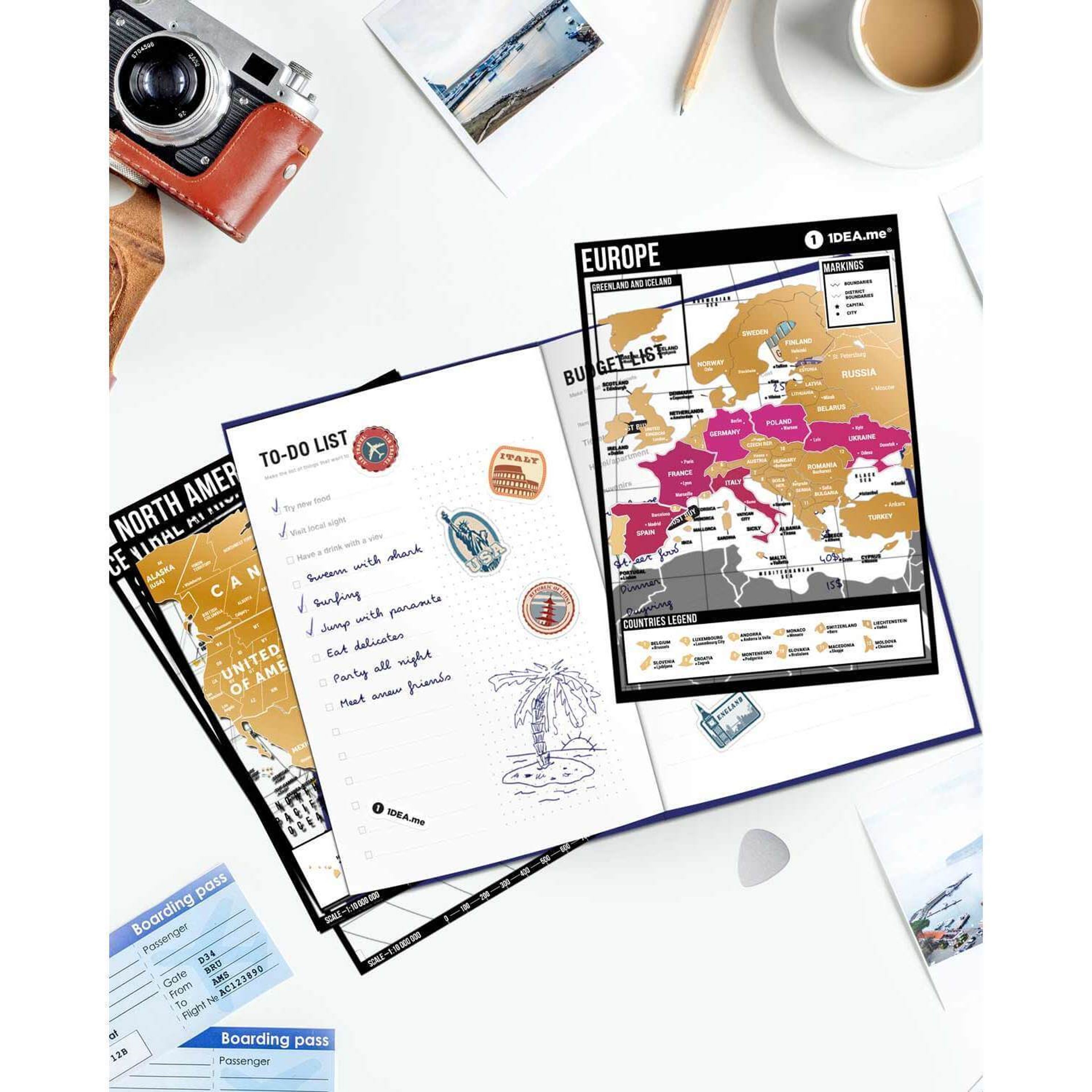 1DEA.ME Travel Map® Book Cestovatelský zápisník