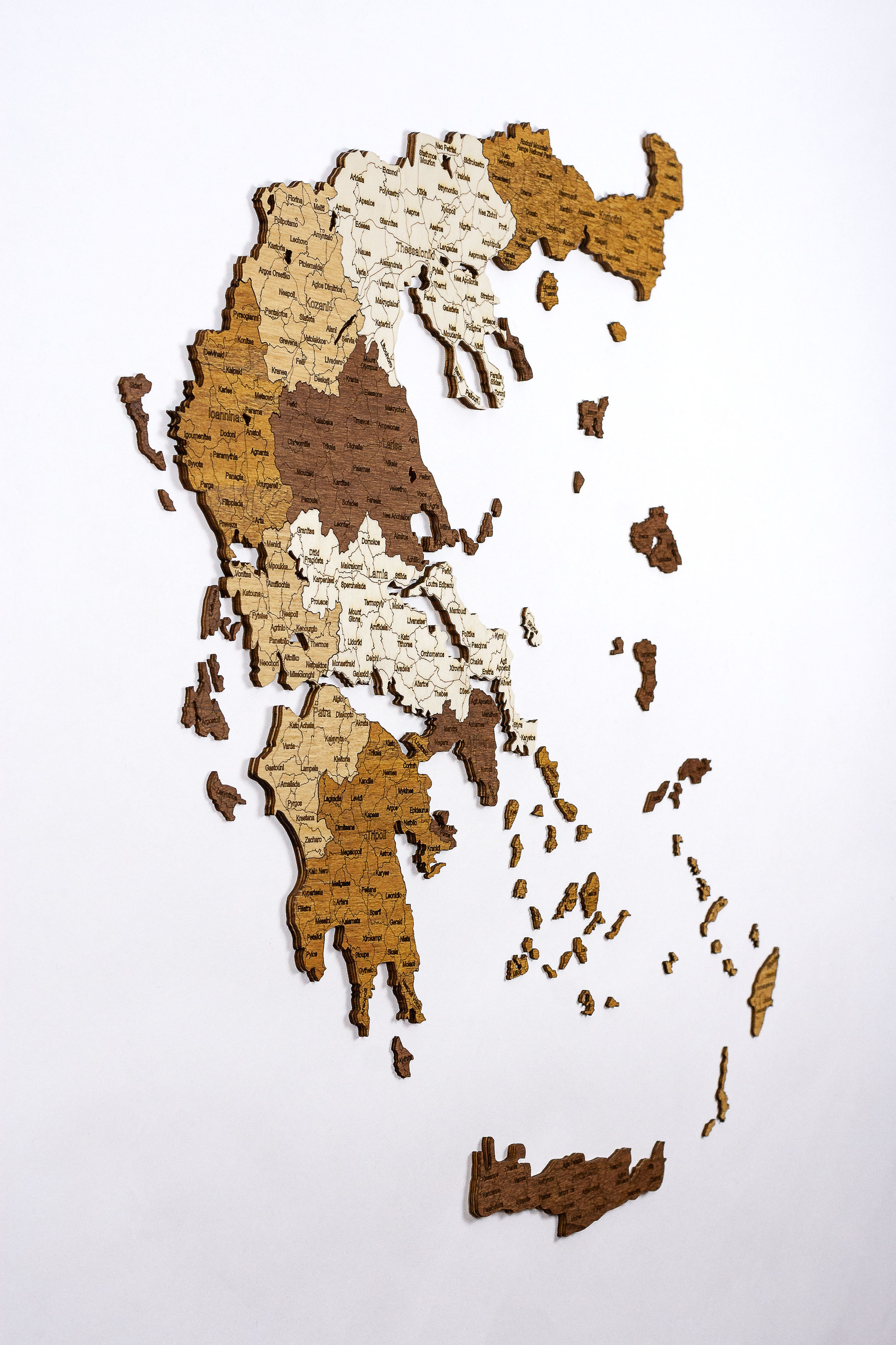 Wooden Map of Greece