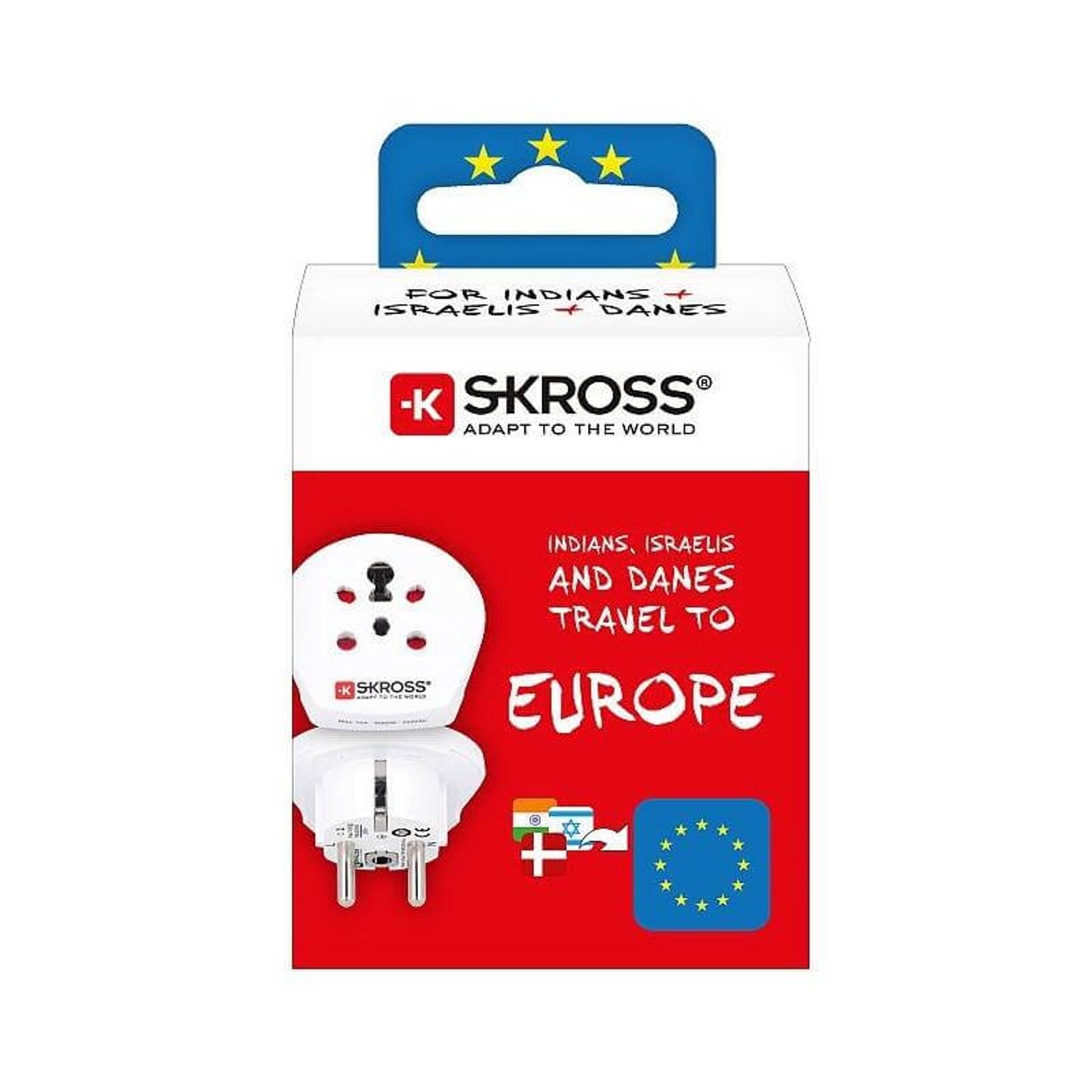 SKROSS PA60 (India-Israel-Denmark to Europe) Travel Adapter