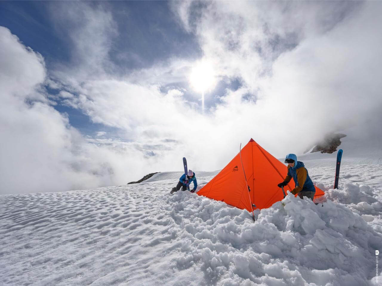 Ultralight tarp outlet shelter