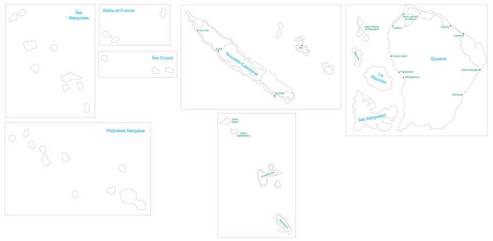 Extra Islands for Wooden map of France