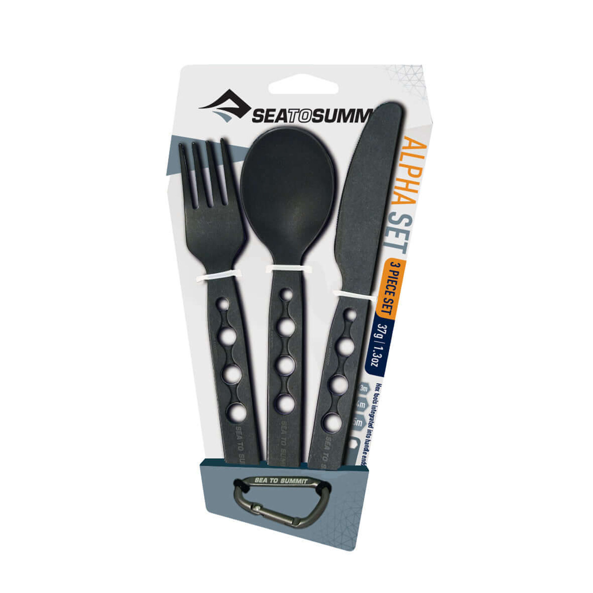 SeaToSummit Alphaset 3pc Cut (couteau, fourchette, cuillère)