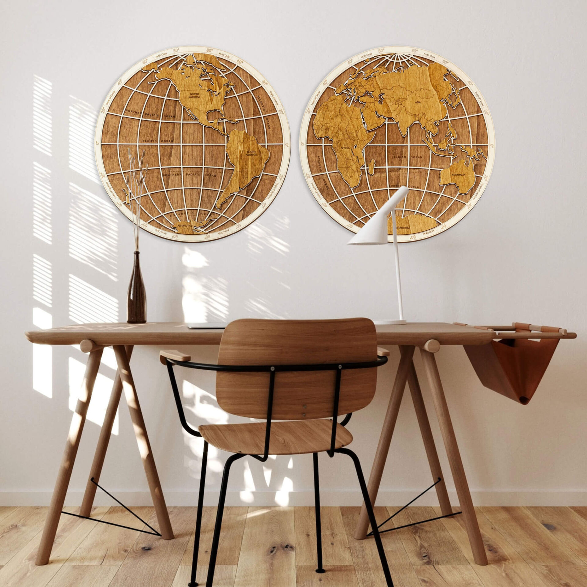 Wooden World Globe