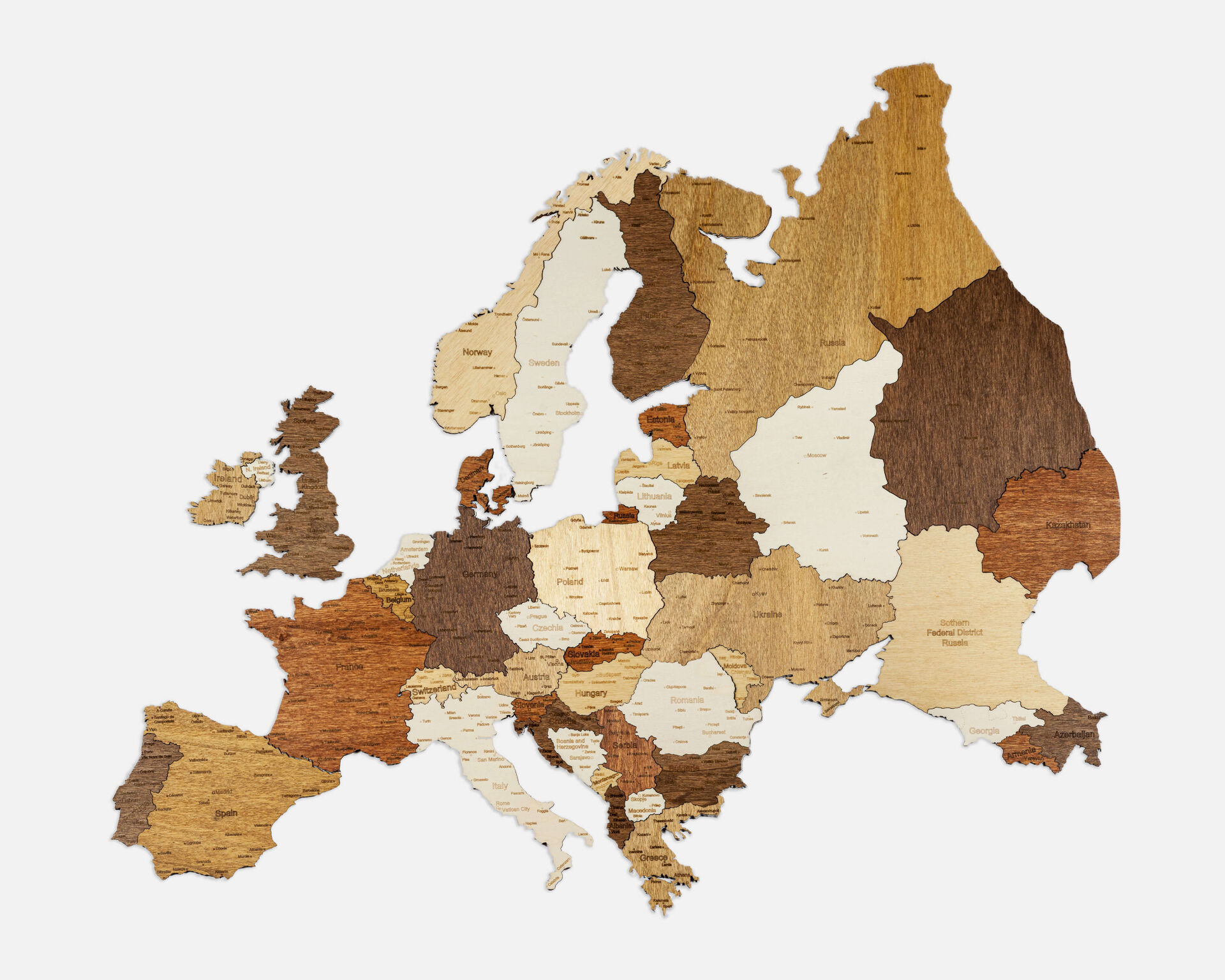 Europakort i træ Puslespil