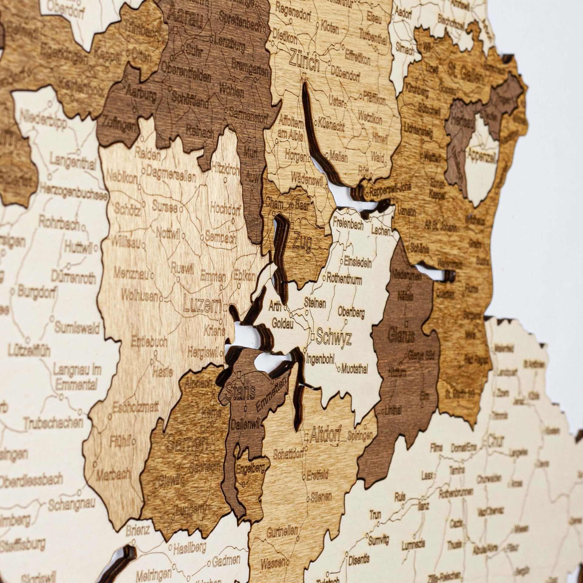 Wooden Country Maps