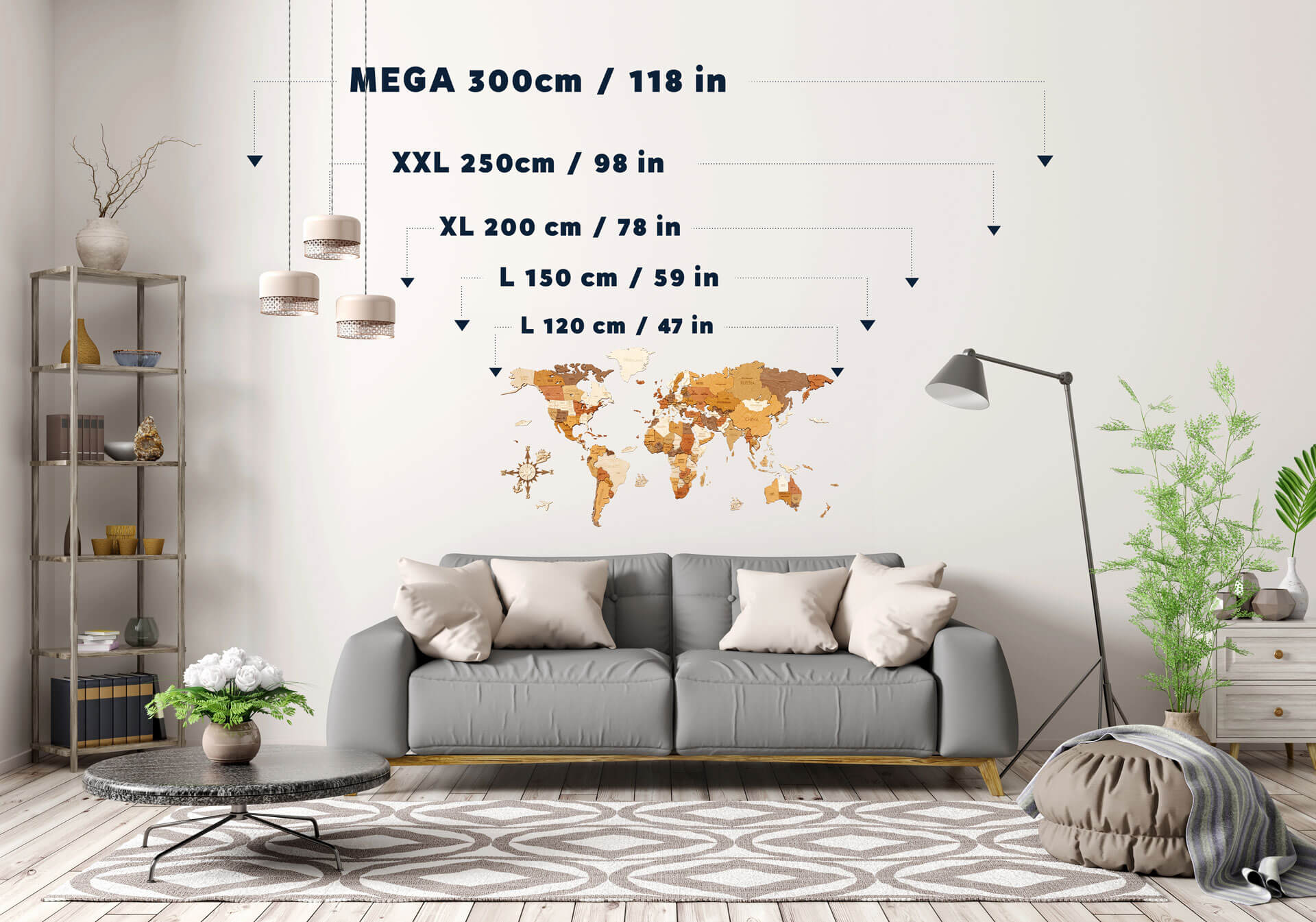 Compare map dimensions