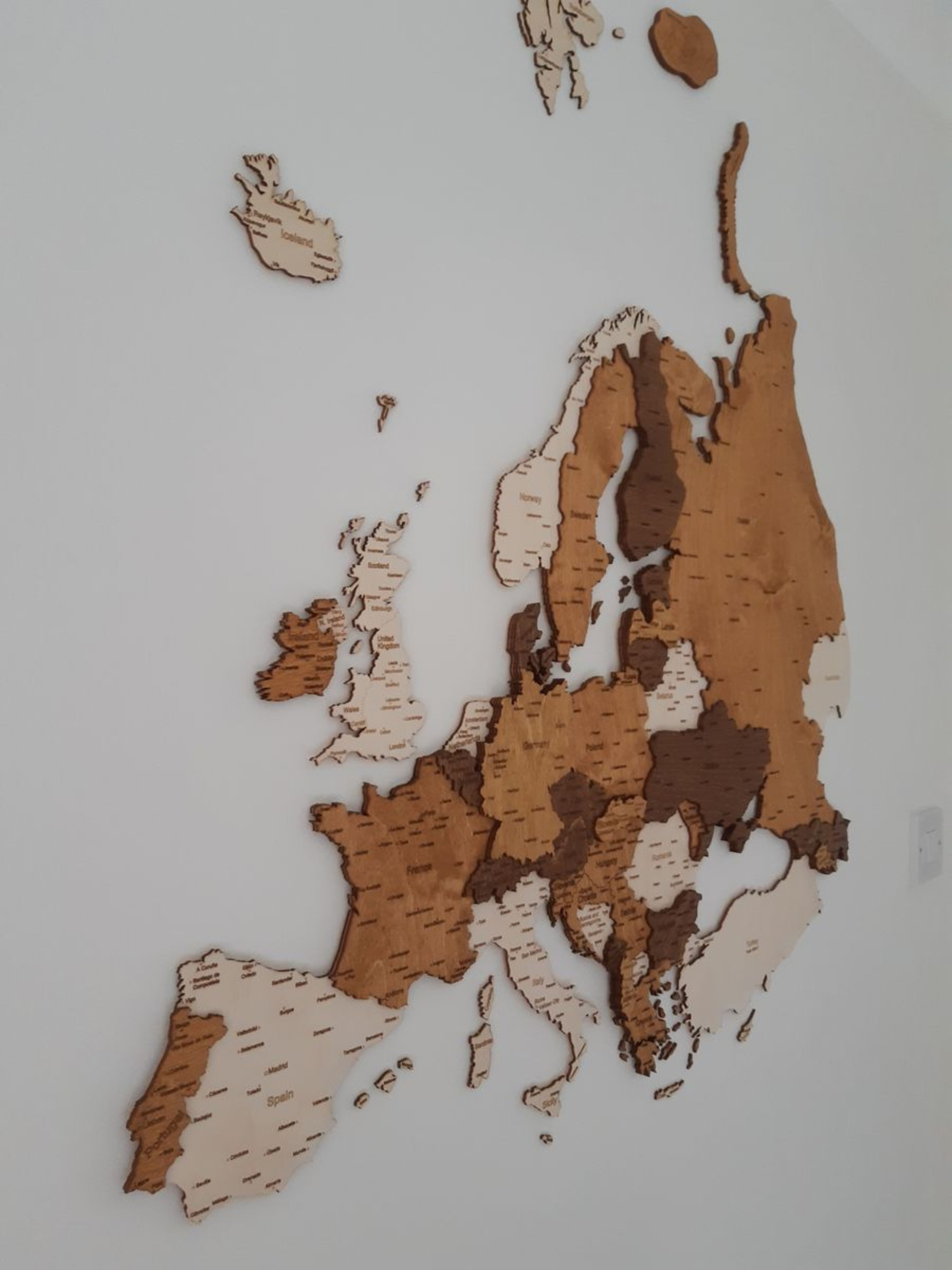 Review for 3D Wooden Wall Map of Europe - image from Matthew