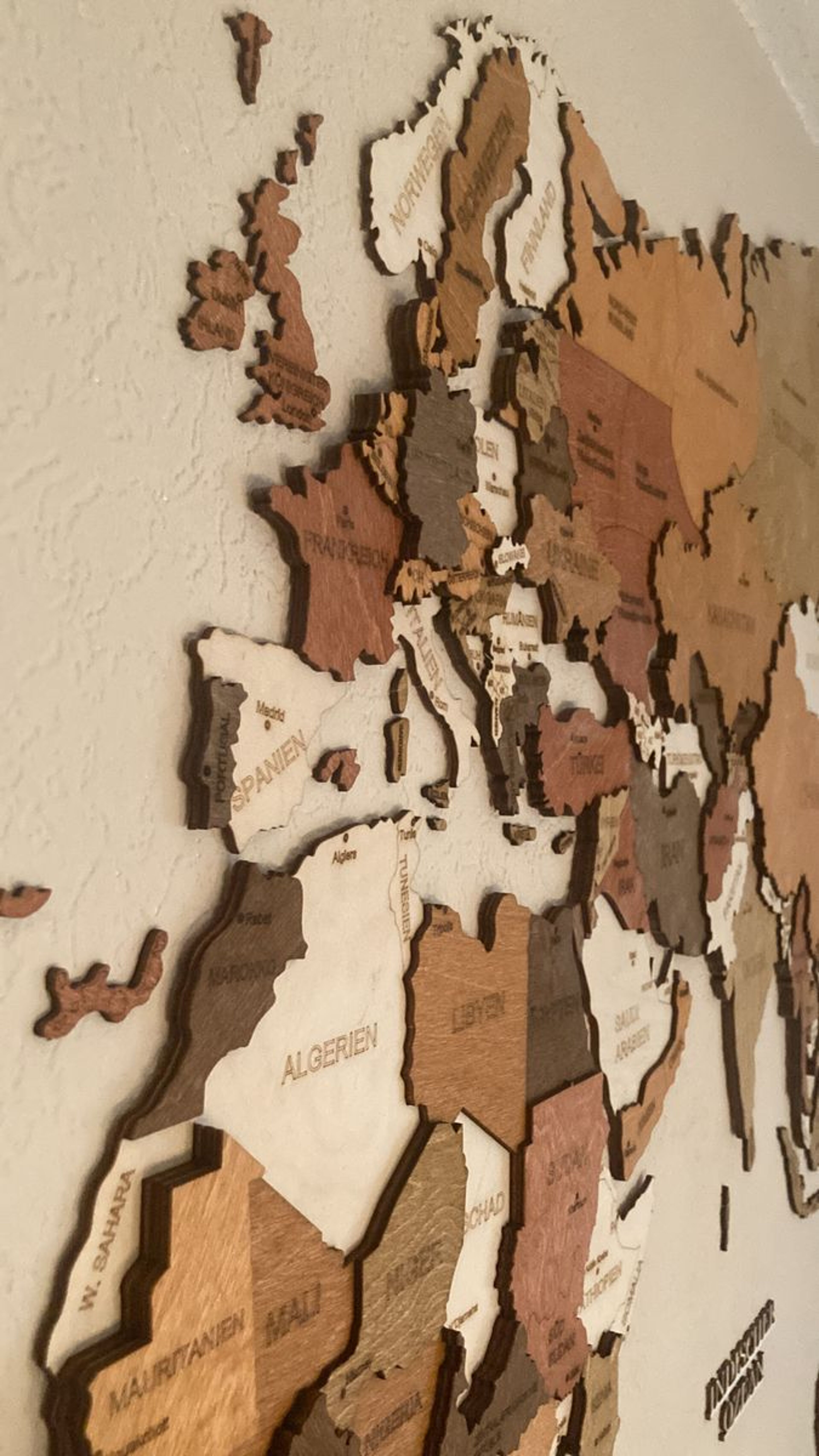 Recensione per Mappa del Mondo in legno - immagine da Katrin S.