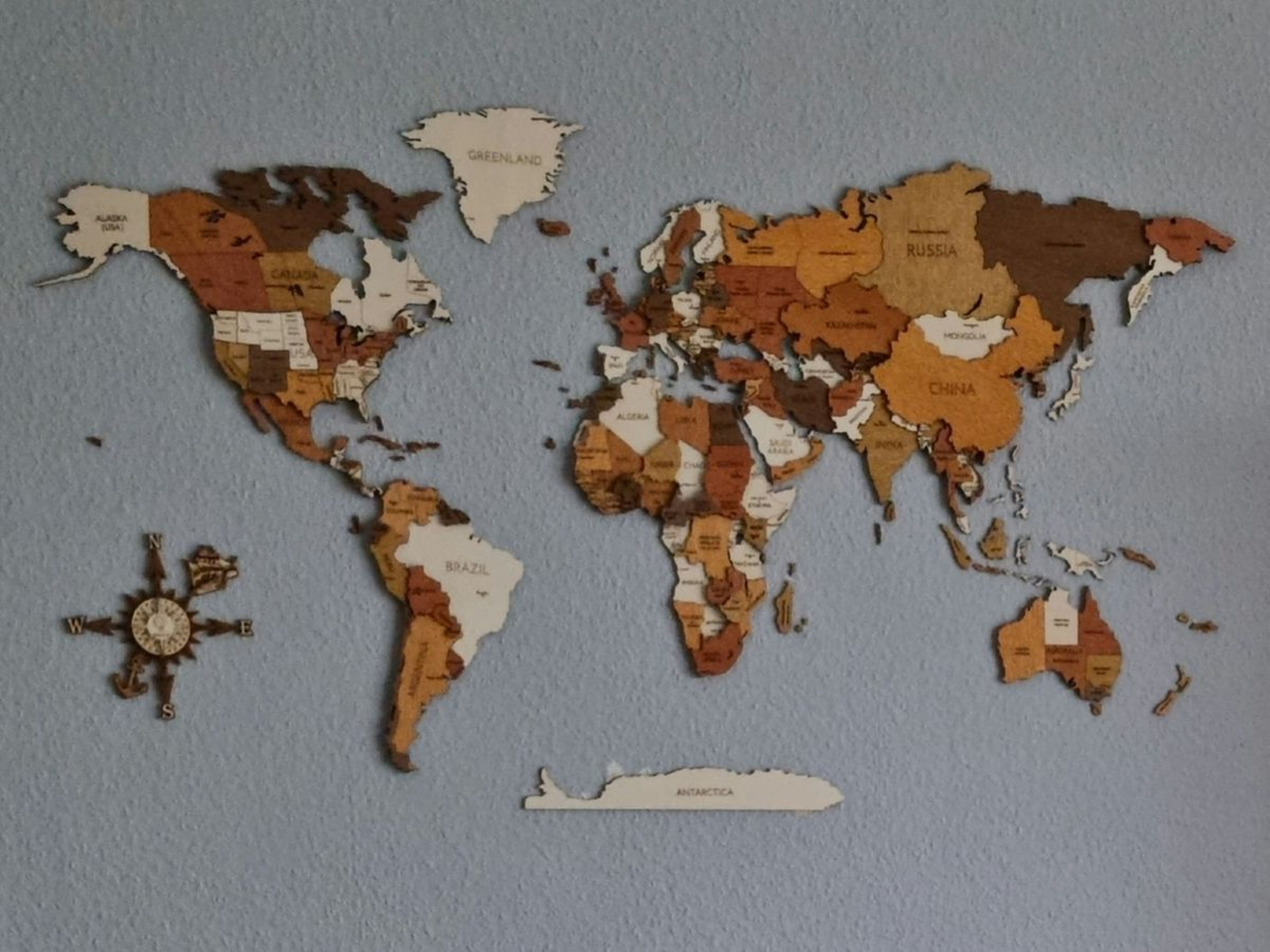 Recenzia pre Nástenná drevená mapa sveta - obrázok od Daniela