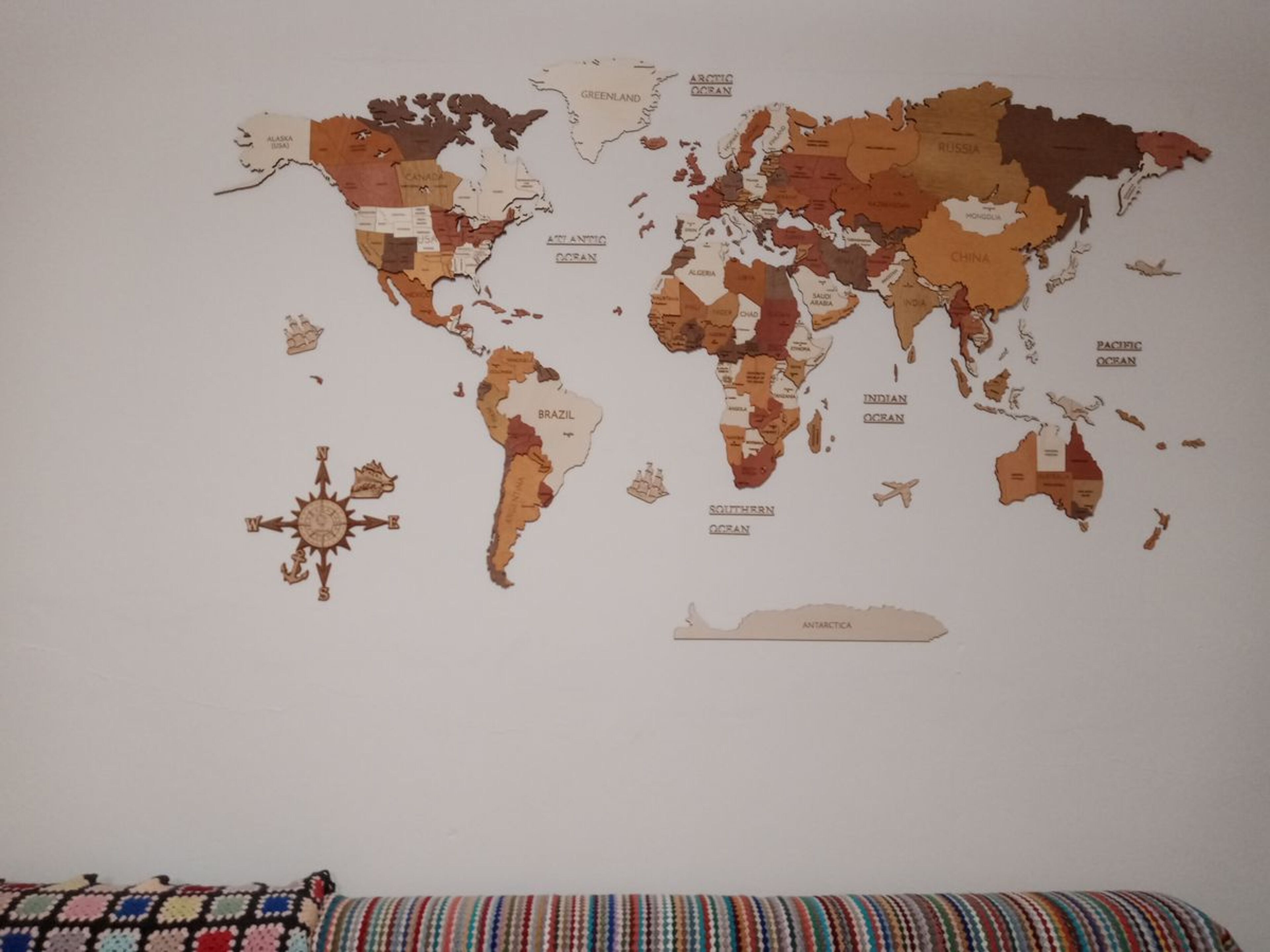Recenzia pre Nástenná drevená mapa sveta - obrázok od Marta La Greca