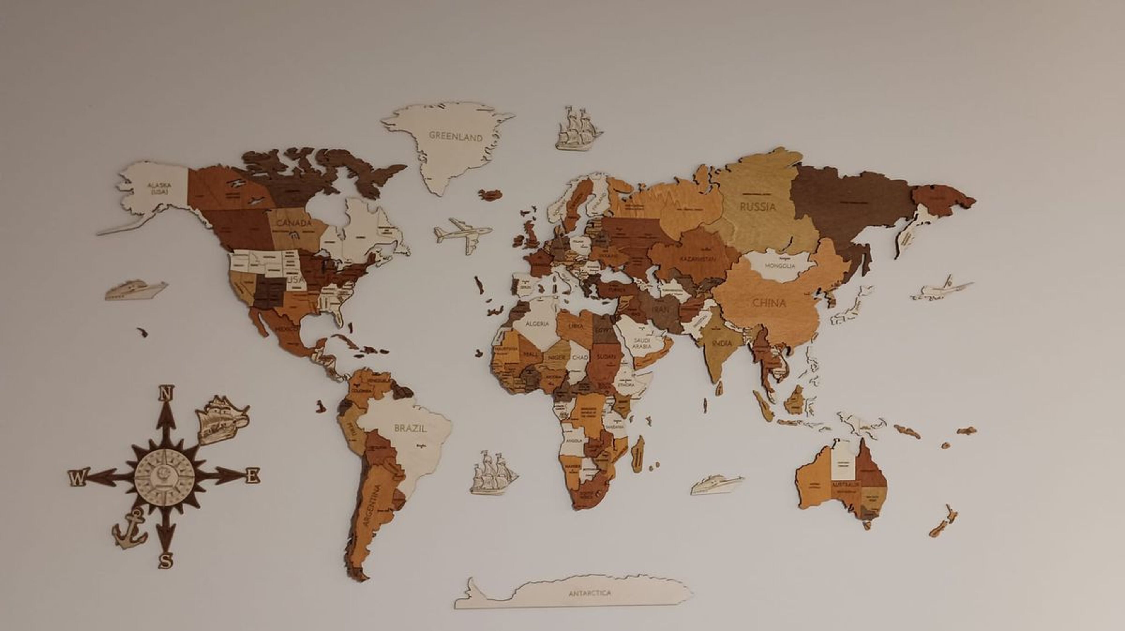 Recenzia pre Nástenná drevená mapa sveta - obrázok od Jozef H.