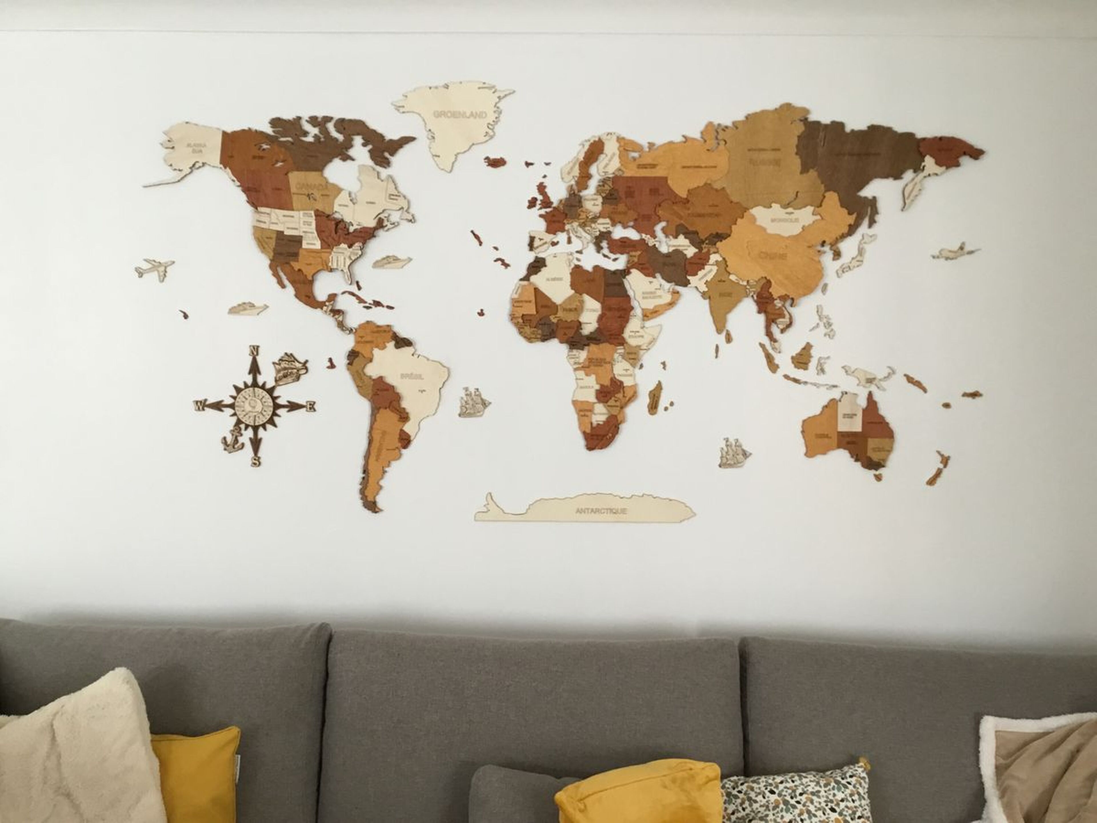 Review for Wooden World Map Wall Decoration - image from Marie - julienne Schor